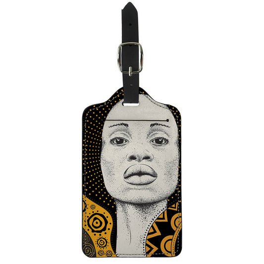 African Woman Print Luggage Tag