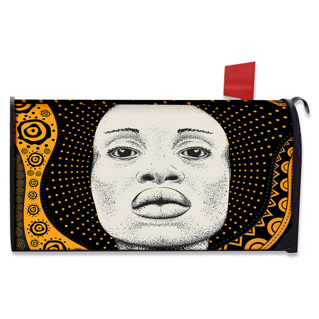African Woman Print Mailbox Cover