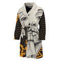 African Woman Print Men's Bathrobe