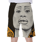 African Woman Print Men's Beach Shorts