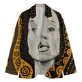 African Woman Print Men's Blazer