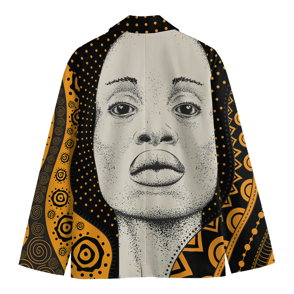 African Woman Print Men's Blazer