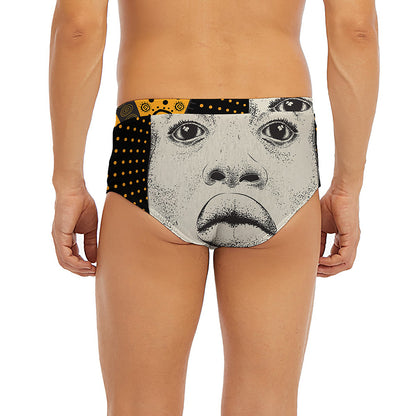 African Woman Print Men's Briefs