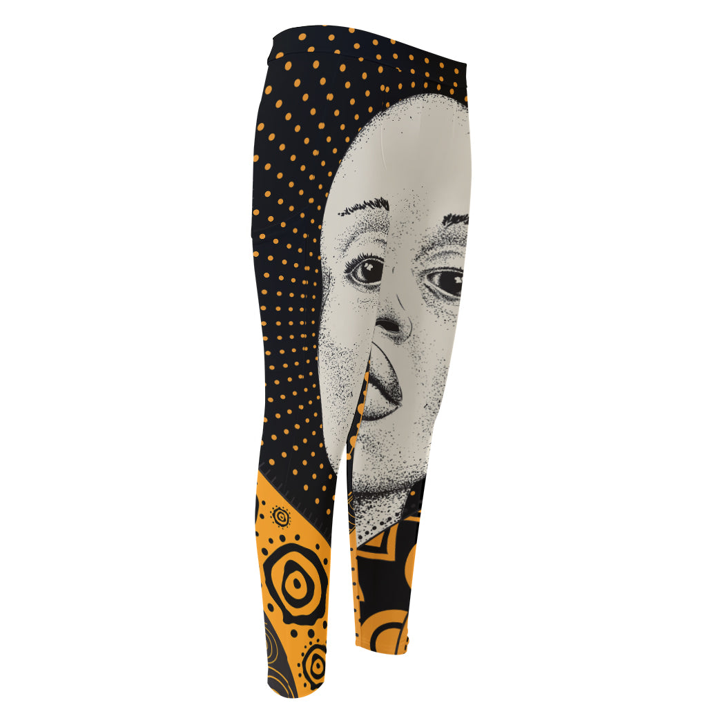 African Woman Print Men's Compression Pants