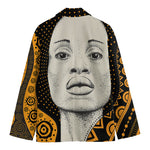 African Woman Print Men's Cotton Blazer