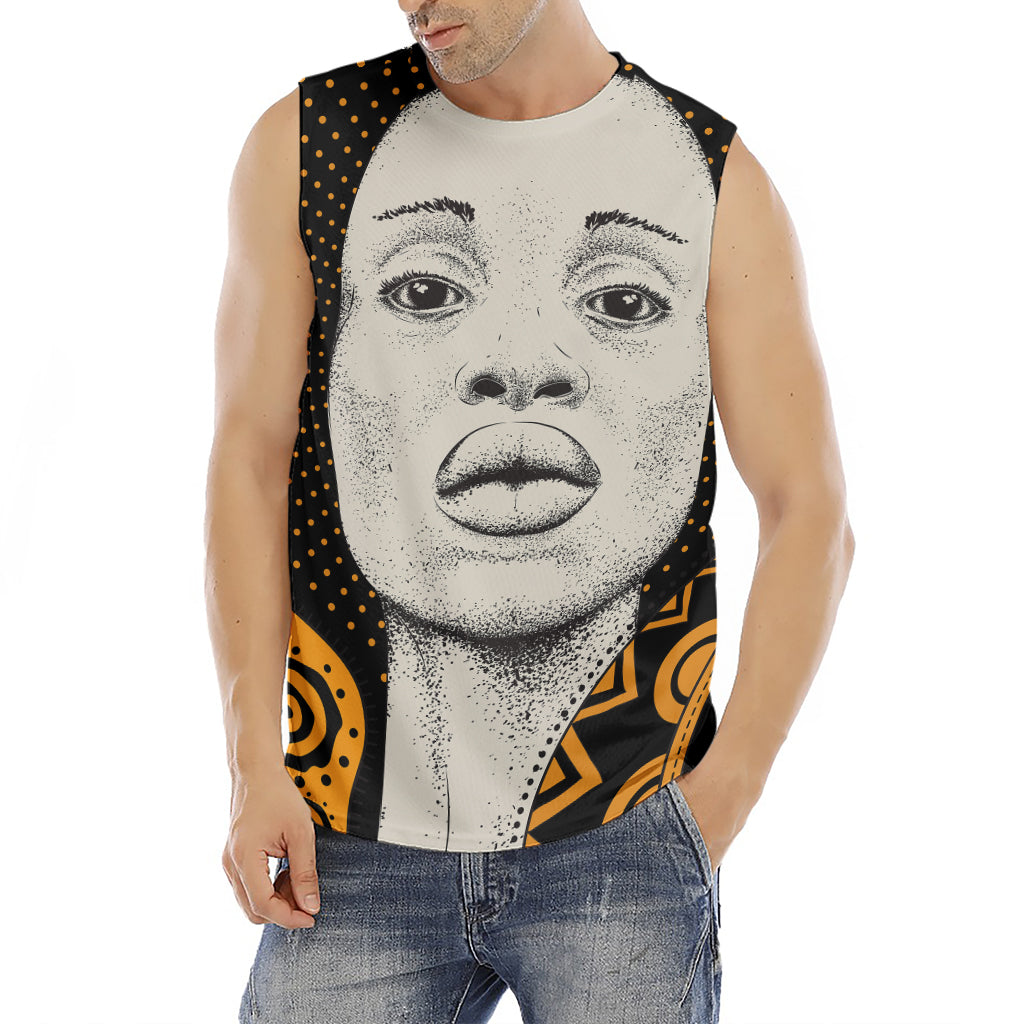 African Woman Print Men's Fitness Tank Top
