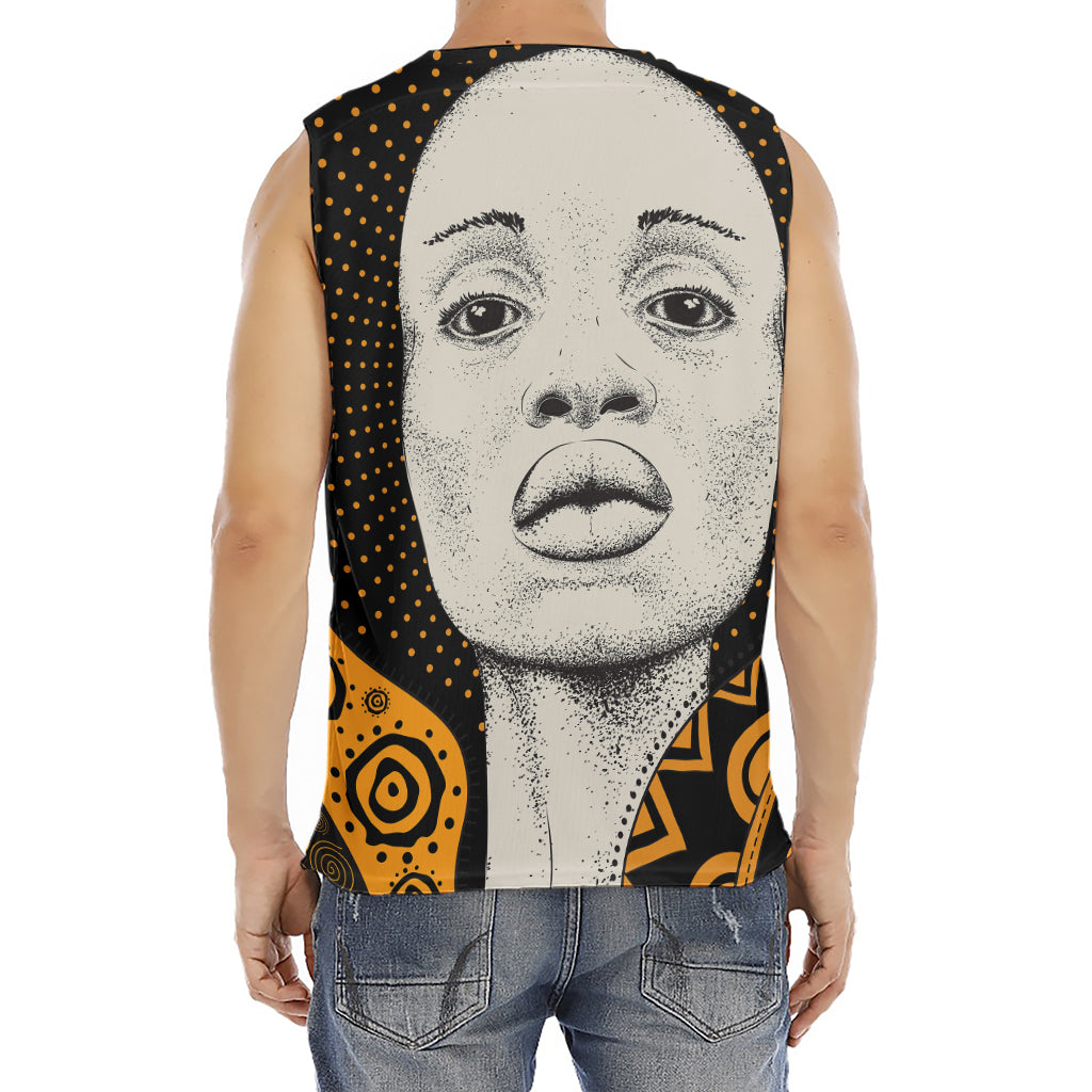 African Woman Print Men's Fitness Tank Top