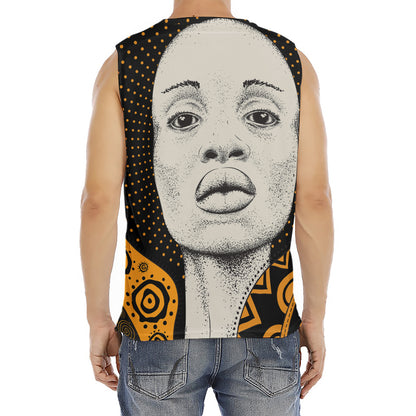 African Woman Print Men's Fitness Tank Top