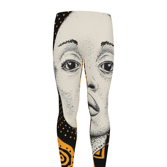 African Woman Print Men's leggings