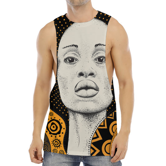 African Woman Print Men's Muscle Tank Top