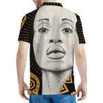 African Woman Print Men's Polo Shirt