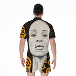 African Woman Print Men's Rompers