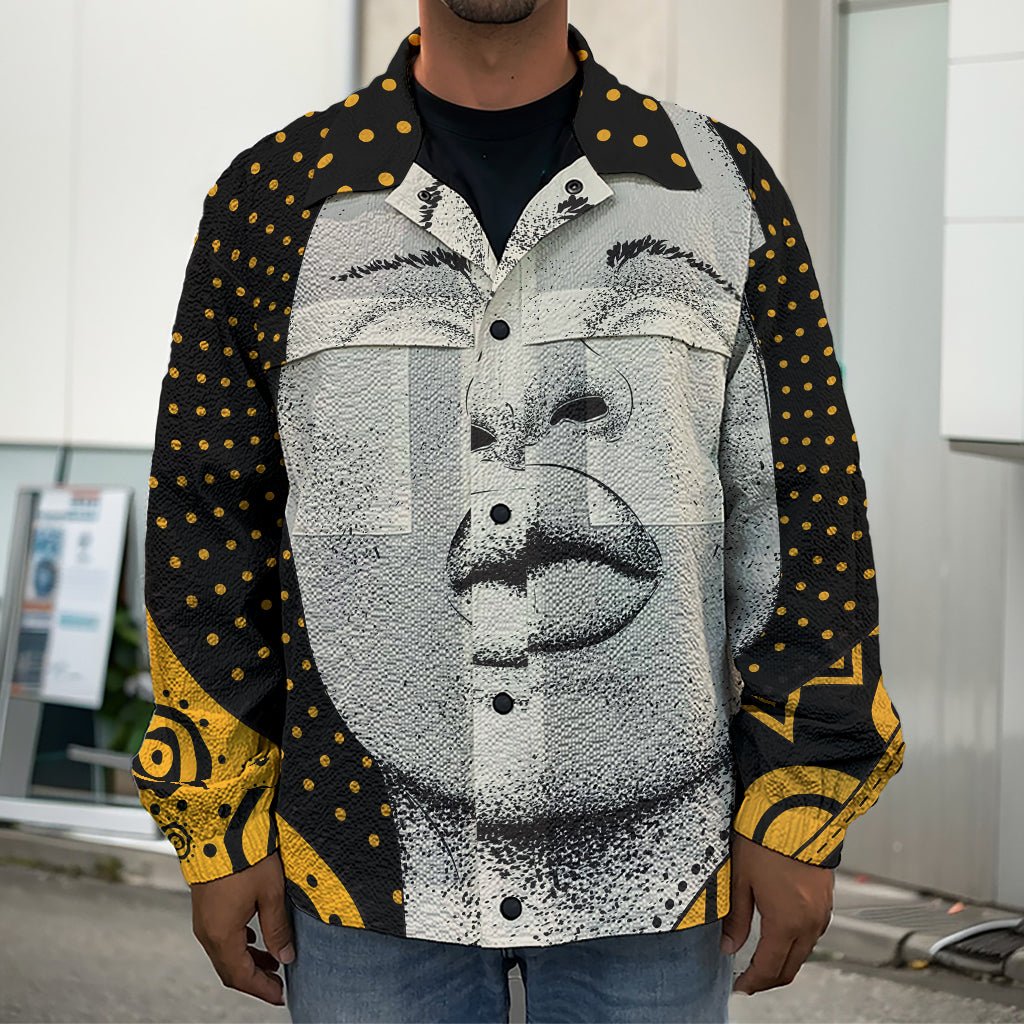 African Woman Print Men's Shirt Jacket