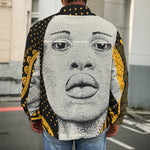 African Woman Print Men's Shirt Jacket