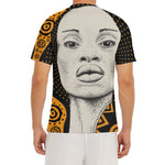 African Woman Print Men's Short Sleeve Rash Guard