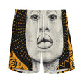 African Woman Print Men's Athletic Shorts