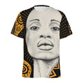 African Woman Print Men's Athletic T-Shirt