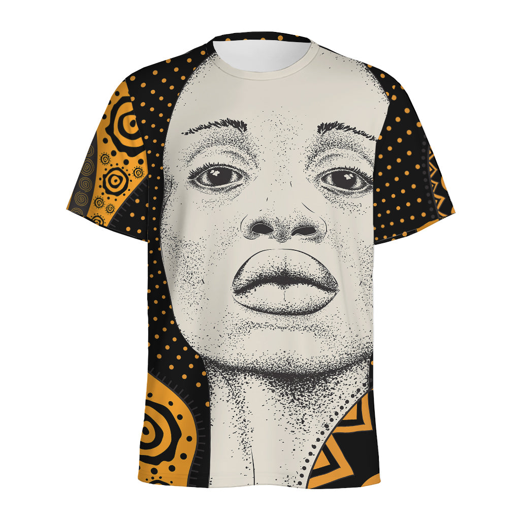 African Woman Print Men's Sports T-Shirt
