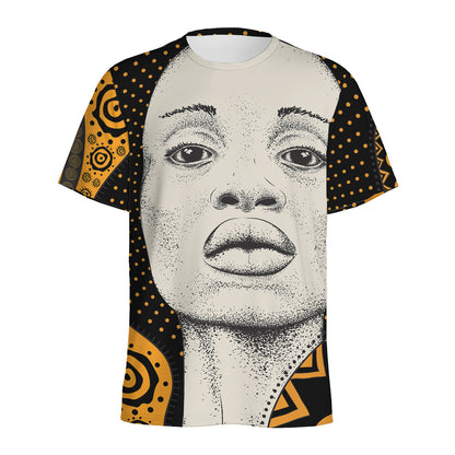 African Woman Print Men's Sports T-Shirt