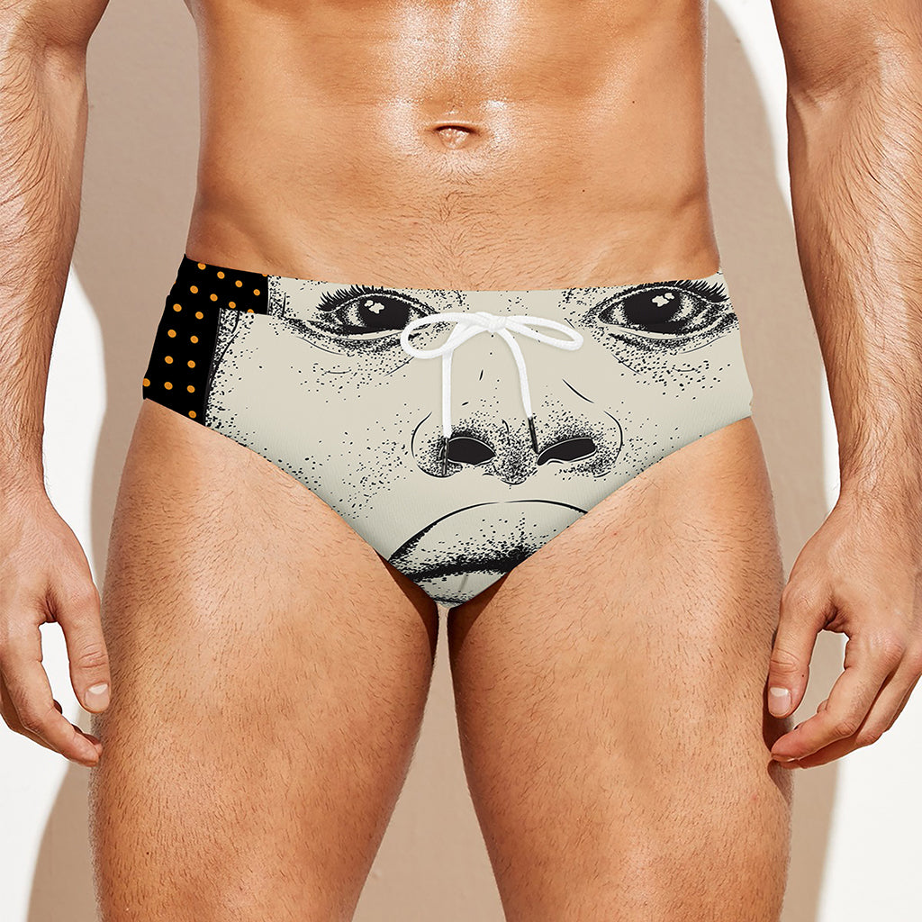 African Woman Print Men's Swim Briefs