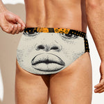 African Woman Print Men's Swim Briefs