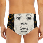 African Woman Print Men's Triangle Swim Briefs