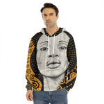 African Woman Print Men's Velvet Pullover Hoodie