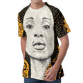 African Woman Print Men's Velvet T-Shirt