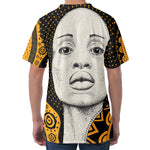 African Woman Print Men's Velvet T-Shirt