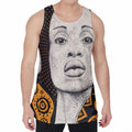 African Woman Print Men's Velvet Tank Top
