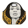 African Woman Print Neoprene Lunch Bag