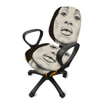 African Woman Print Office Chair Cover