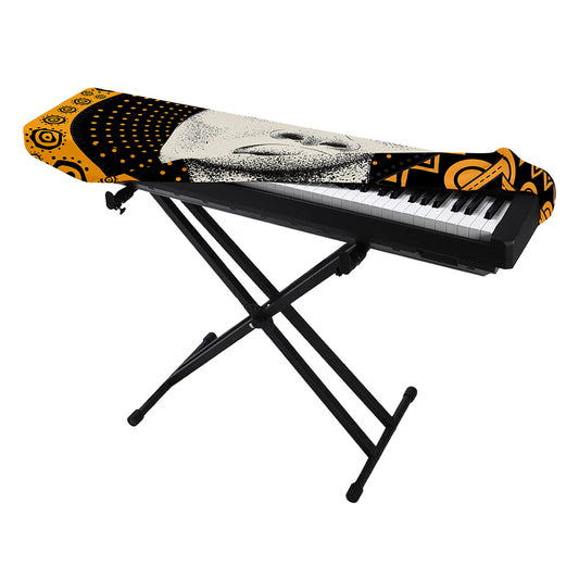 African Woman Print Piano Keyboard Cover