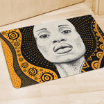 African Woman Print Polyester Doormat