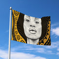 African Woman Print Polyester Flag
