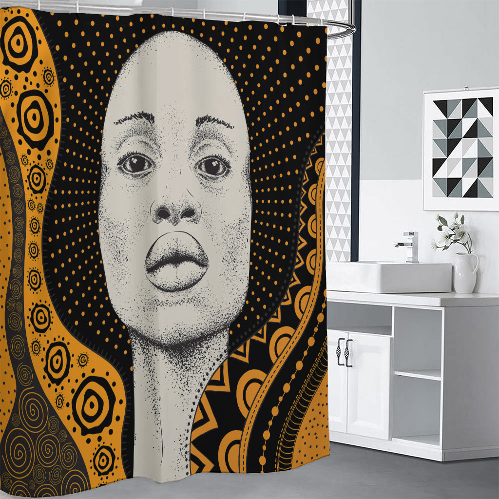 African Woman Print Premium Shower Curtain