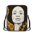 African Woman Print Rectangular Crossbody Bag