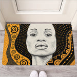 African Woman Print Rubber Doormat