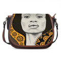 African Woman Print Saddle Bag