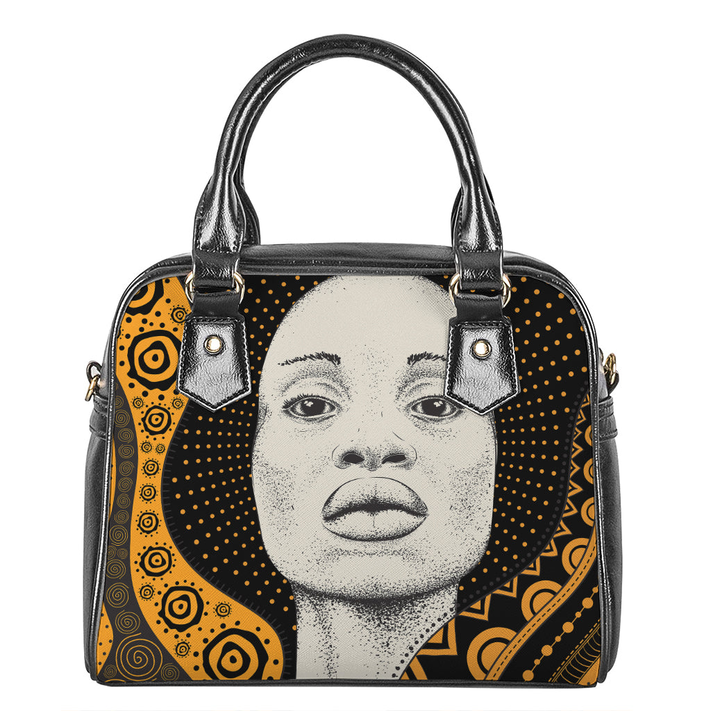 African Woman Print Shoulder Handbag