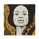 African Woman Print Silk Bandana