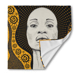 African Woman Print Silk Bandana