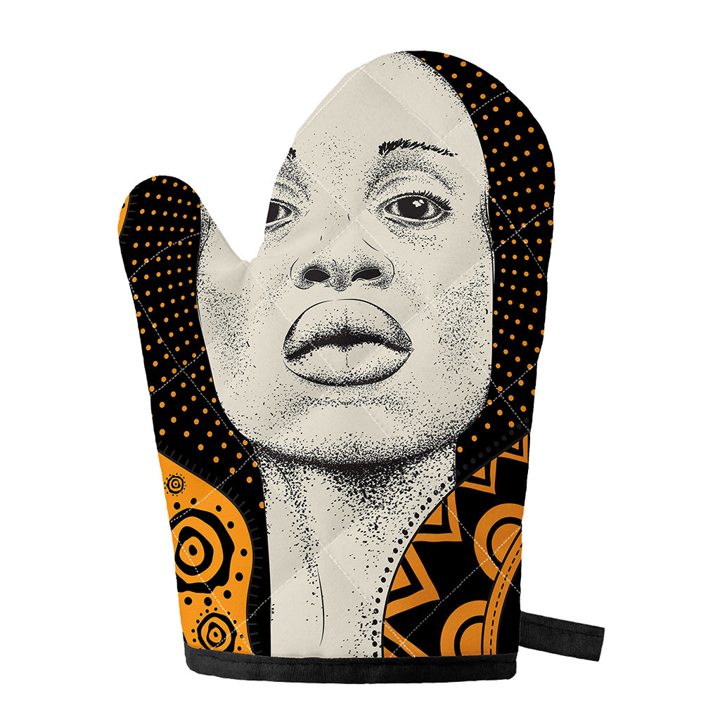 African Woman Print Single Oven Mitt