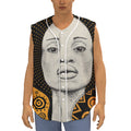 African Woman Print Sleeveless Baseball Jersey