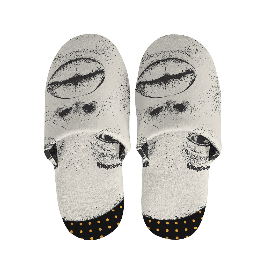 African Woman Print Slippers