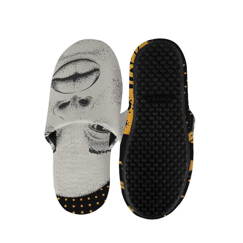African Woman Print Slippers