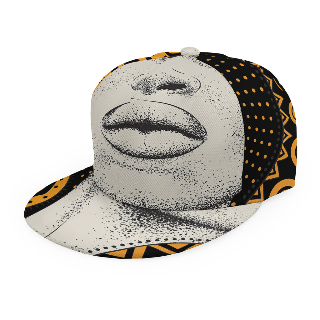 African Woman Print Snapback Cap