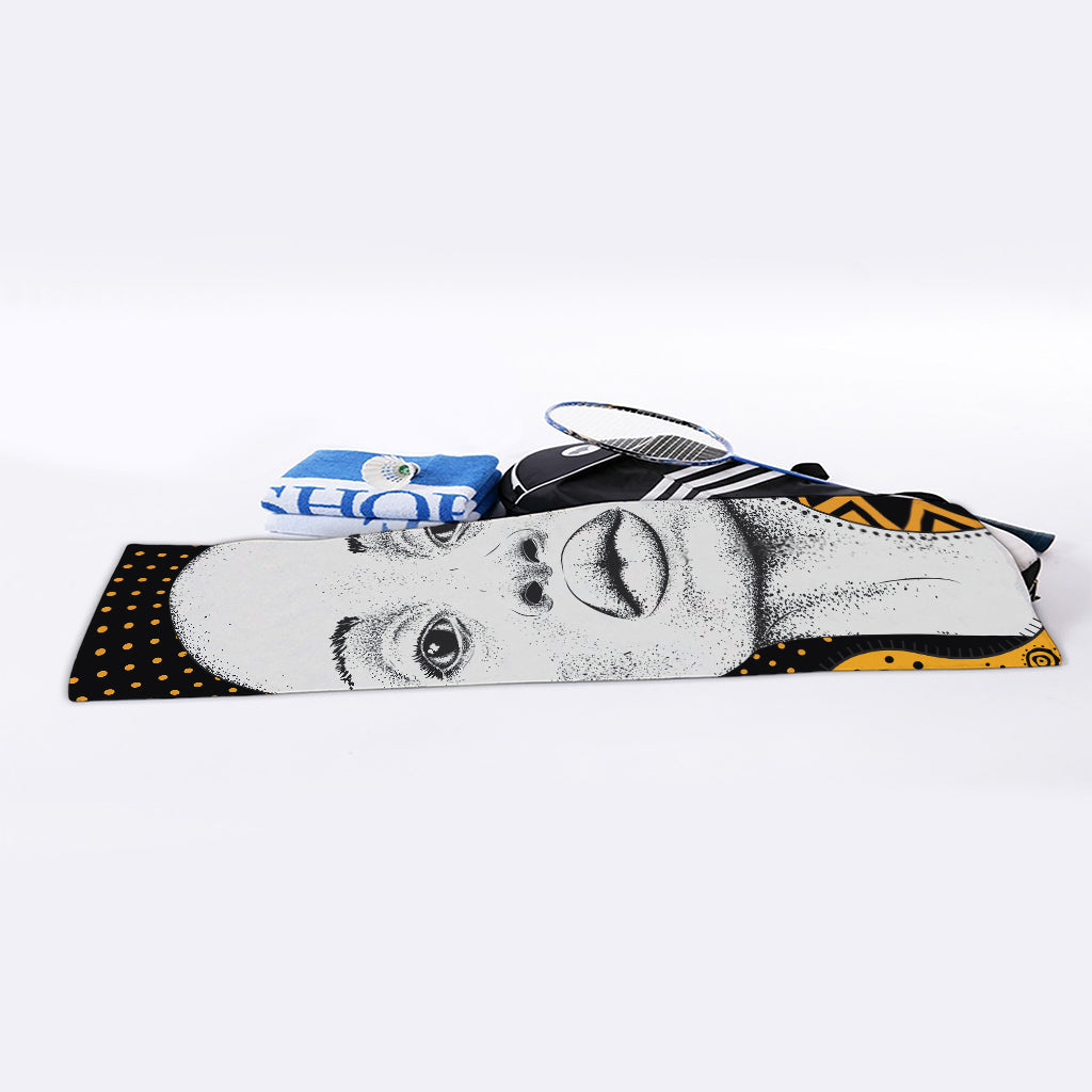 African Woman Print Sports Towel