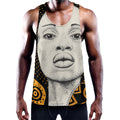 African Woman Print Men's Workout Tank Top