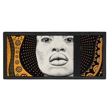 African Woman Print Trifold Wallet